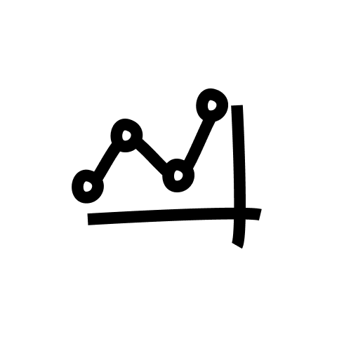 Ilustración de un gráfico que muestra una línea ascendente con puntos, representando el crecimiento o progreso a lo largo del tiempo.